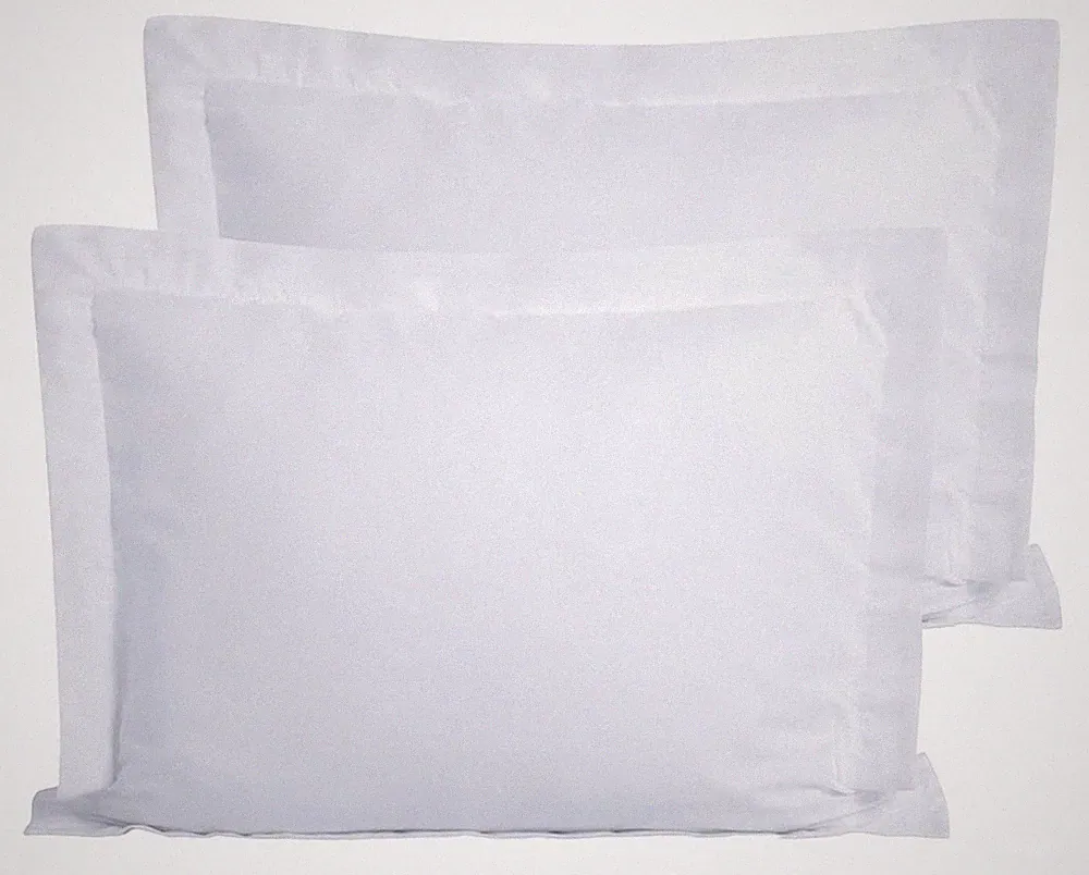 250 Thread Count White Pillow Shams Set of 2 (Standard Size , 20 x 26)