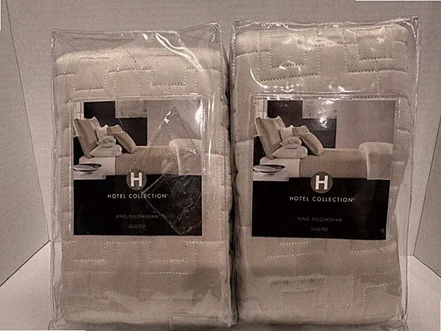 Exclusive Macy’s Hotel Collection Woven Cord King Pillow Shams - Set of 2 New