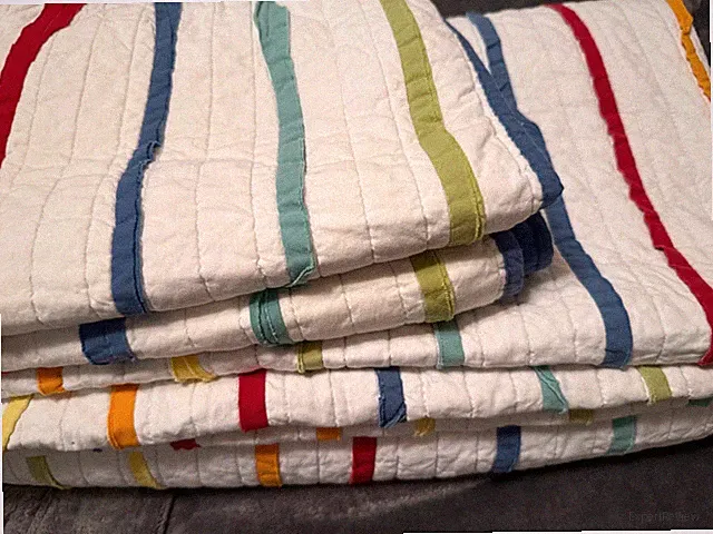 Fiesta ~ Full Quilted Bedspread Coverlet with 2 Matching Pillow Shams.