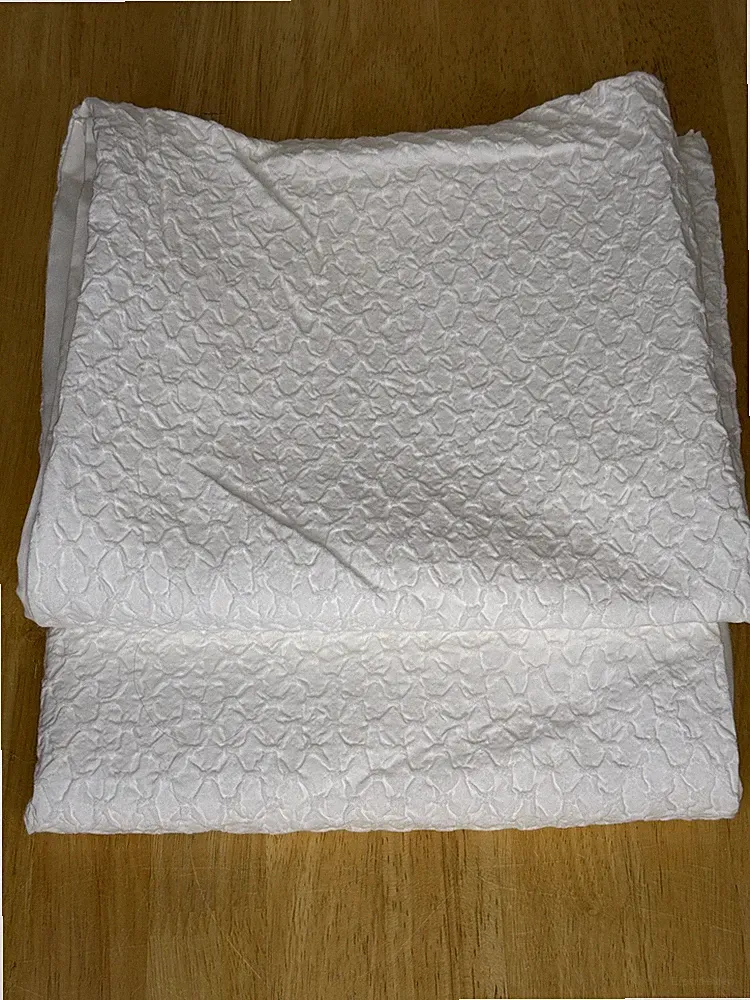 Kate Spade New York Pillow Case Sham x2 White Textured Quilted Cotton Bedding