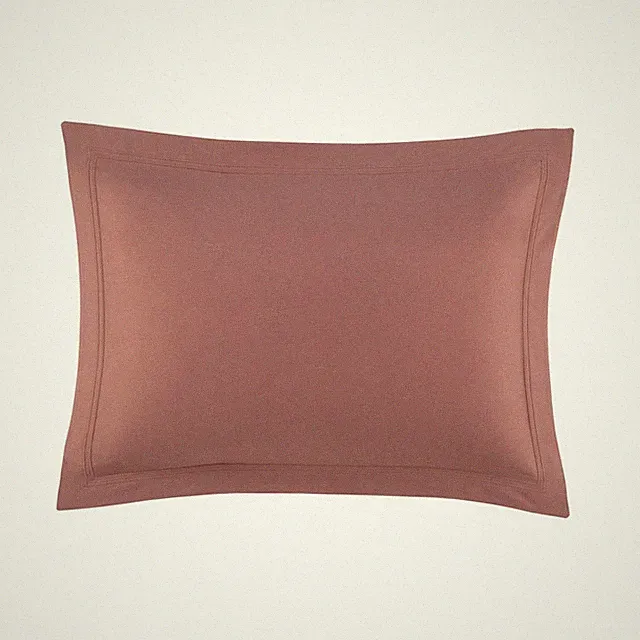 TRIOMPHE PILLOW SHAM BY YVES DELORME, COTTON SATEEN WITH DOUBLE SADDLE STITCHING